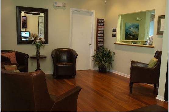 View of reception window from lobby
